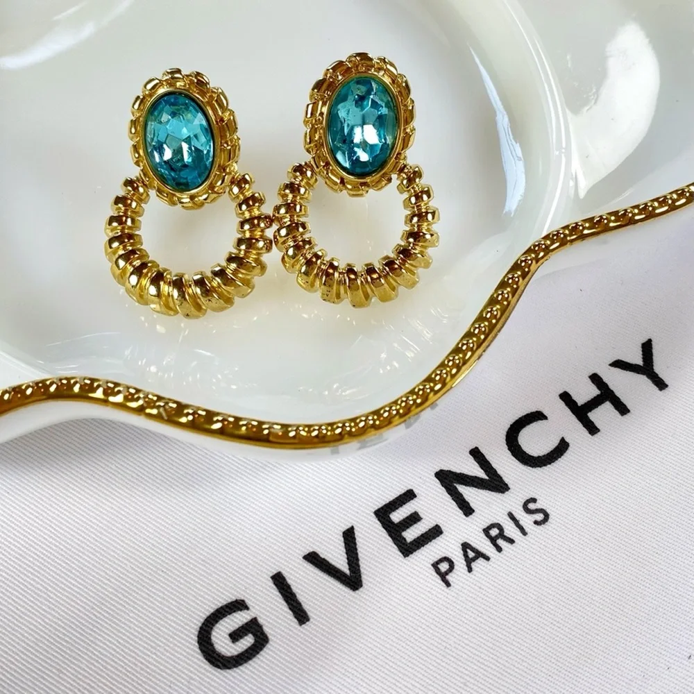 Givenchy Couture Topaz Doorknocker Clip-Ons